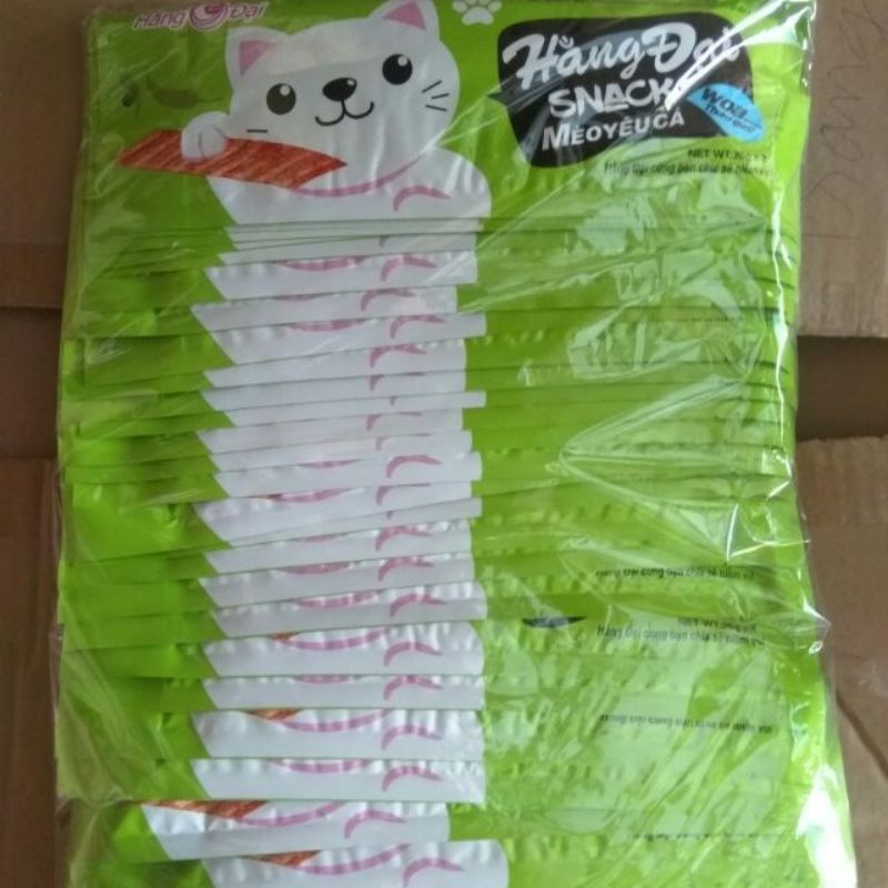 Snack mèo yêu cá sỉ túi 30 gói
