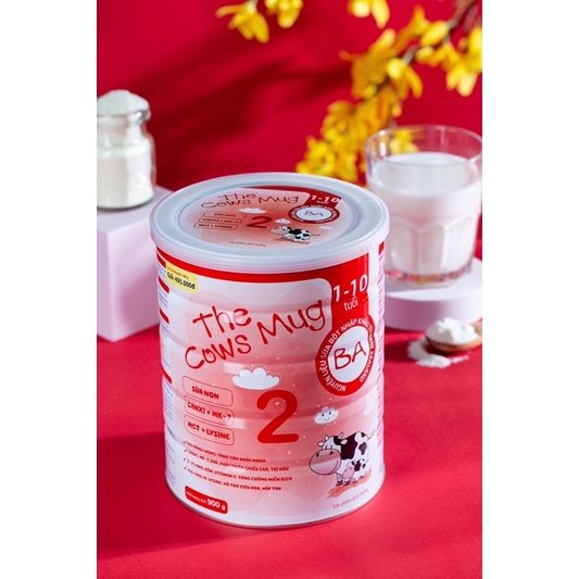 The Cow Mug số 2( dành cho trẻ từ 1-10 tuổi) HỖ TRỢ TIÊU HOÁ VÀ HẤP THỤ, TĂNG CÂN, TĂNG CAO, KHÔNG TÁO BÓN