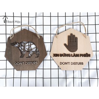 Bảng gỗ Xin đừng làm phiền - Don't Disturb