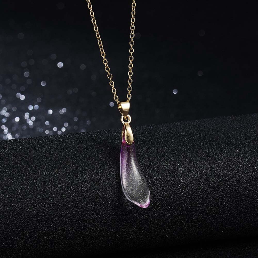 Dây Chuyền Mặt Đá Opal Hình Giọt Nước Nhiều Màu