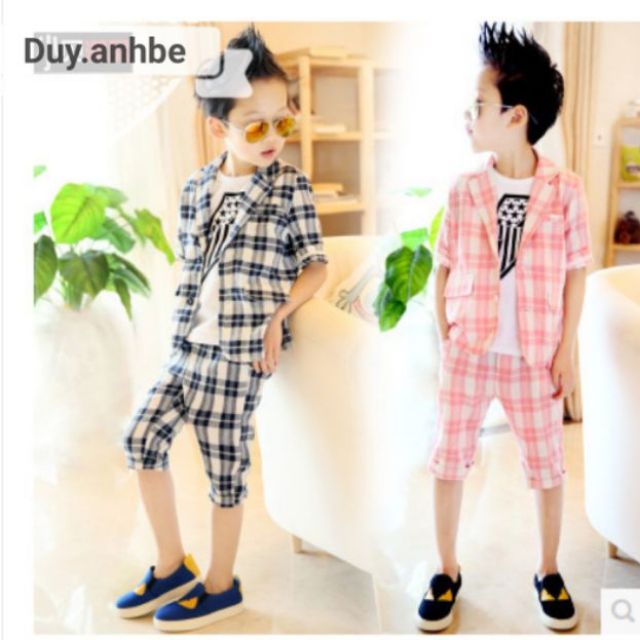 Bộ vest hè thu bé trai