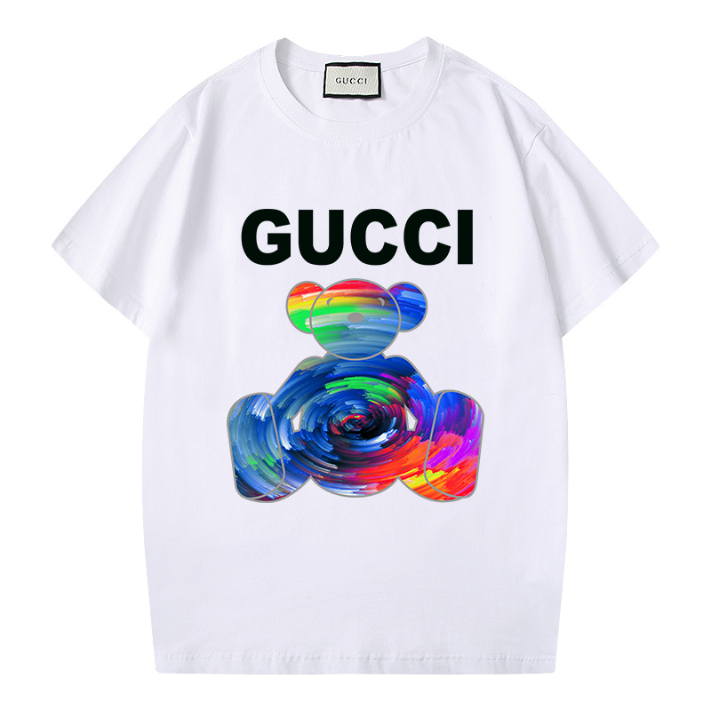 Áo Thun Ngắn Tay In Chữ Gucci Chất Liệu Cotton 1025 #