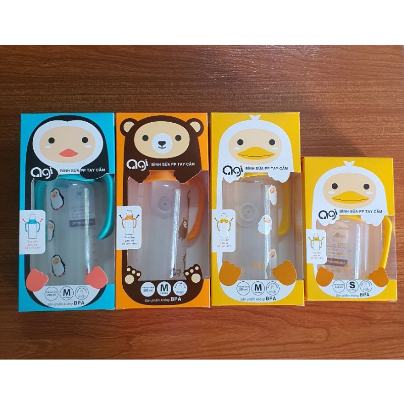 Bình Sữa Agi tay cầm - 140ml - 250ml