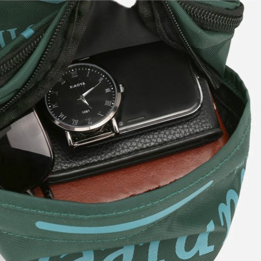 On Sale Haoshuai Original Nylon Waterproof Sports Running Korean Fashion Men Chest Bag