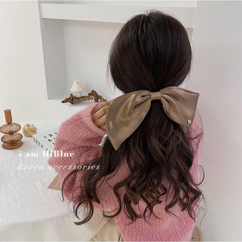 Kẹp tóc nơ xinh bảng to siêu dễ thương - Khăn turban