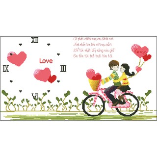 Tranh Thêu Chữ Thập Romantic Love