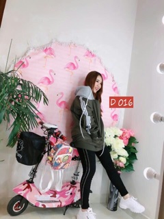 Áo khoác dù nữ phối nón nỉ