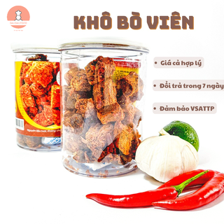 Khô bò viên thịt bò 100% thượng hạng cay cay thơm ngon hàng loại 1