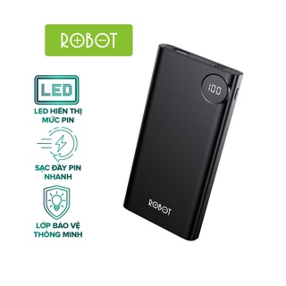  Pin Sạc Dự Phòng 10.000mAh ROBOT RT190 LED Hiển Thị PIN - 1 Output & 2 Input MircoUSB  Type-C 