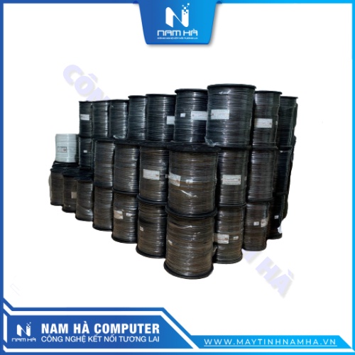 Dây Mạng Ngoài Trời 4 Lõi Đồng TAESUNG Có Cường Lực Thép, Dầu Chống Ẩm, Băng Nhôm Chống Nhiễu Cuộn 500M
