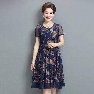 Váy đầm trung niên cao cấp voan