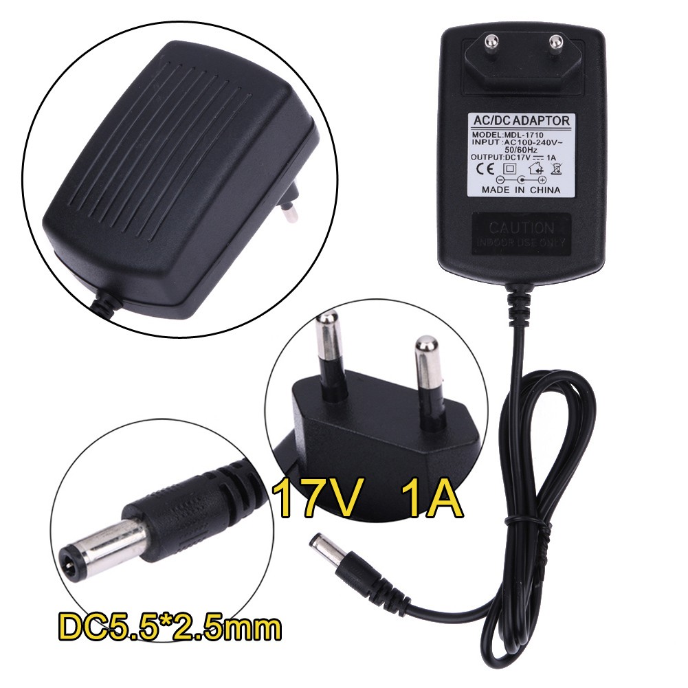 17V DC 1A AC Adapter Charger 100V-240V to DC 17V Converter Power Supply Adapter