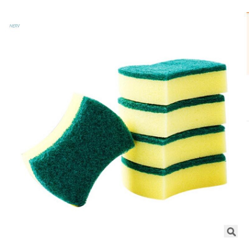 Bộ 5 miếng xốp rửa chén nano màu vàng tiện dụng cho nhà bếp
