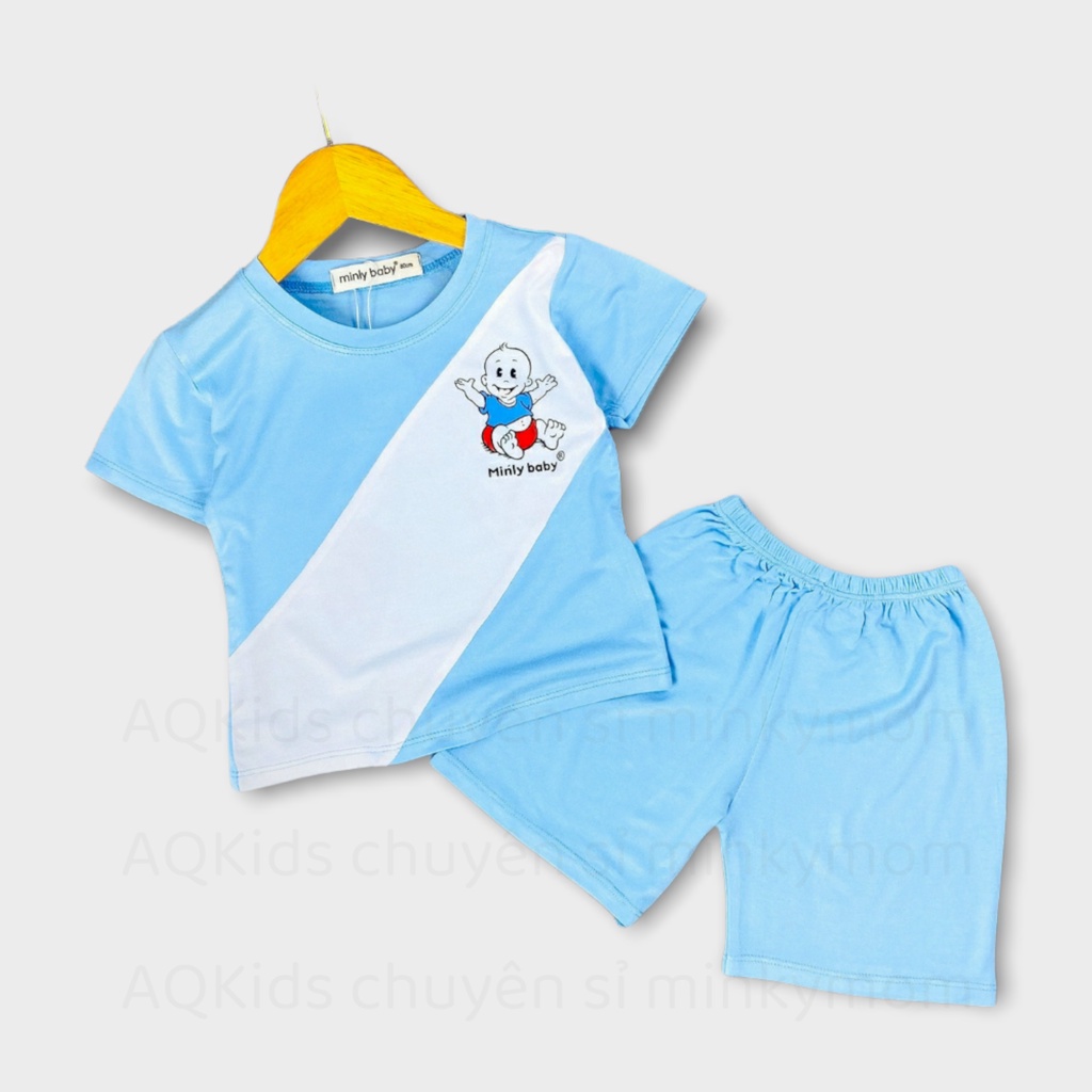 [BÉ 20-30KG] Bộ Thun Lạnh Minkymom Minlybaby Bé Trai Bé Gái In Hình Baby Ngộ Nghĩnh Unibaby BCLG
