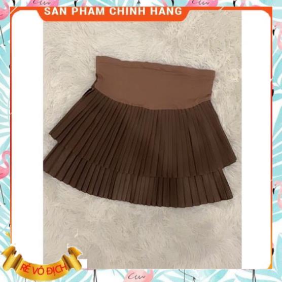 Chân Váy Bầu 2 tầng xếp ly dành cho bà bầu♦️🌼ảnh thật trải sàn ❤️chân váy xếp ly bà bầu🌸siêu dễ kết hợp ,siêu xinh