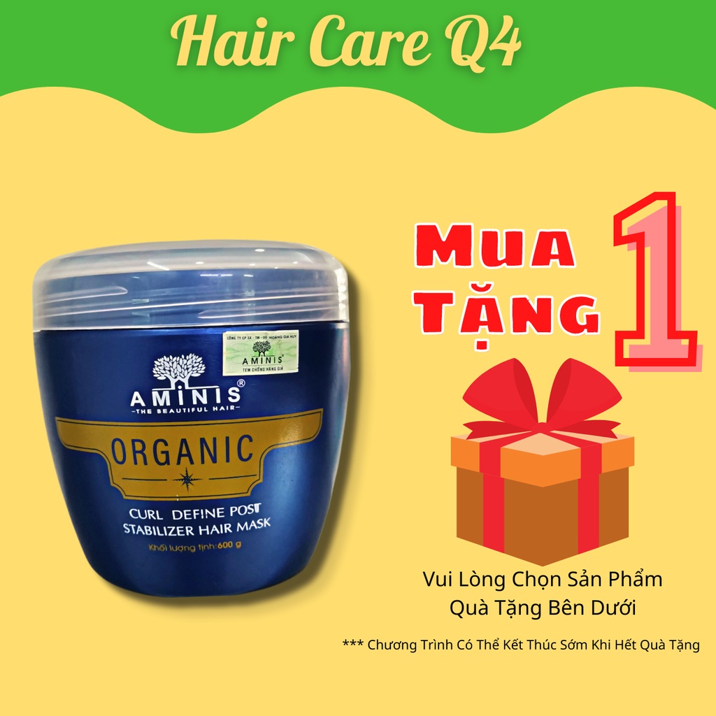 Hấp dầu Ủ Tóc Organic Dành Cho Tóc Uốn Xoăn  Aminis Công nghệ Italy hàng cty chính hãng - Hair Care Q4