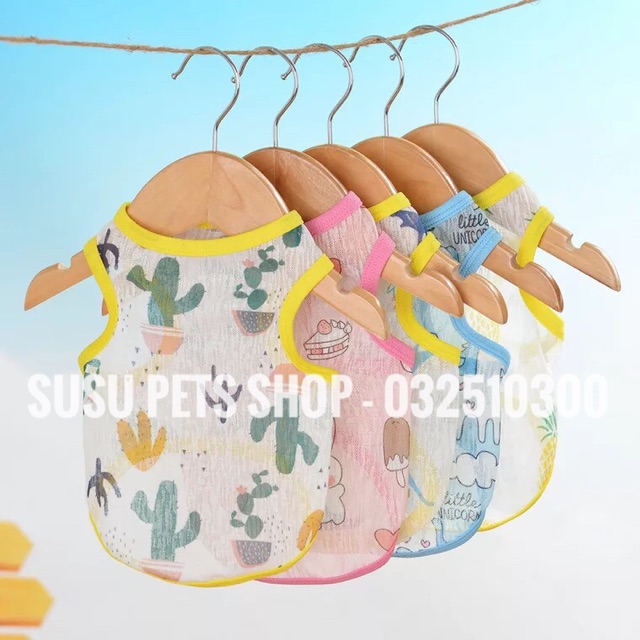 Áo balo lưới mát cho chó mèo