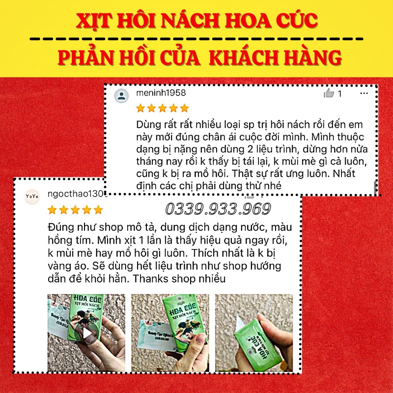 Xịt Hôi Nách Hoa Cúc Chính Hãng - Khử Mùi Hôi Nách - Ngăn Tiết Mồ Hôi - Giảm Thâm 10ml