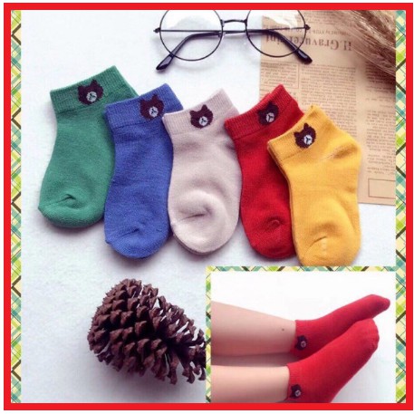 Set 5 đôi tất gấu cho bé