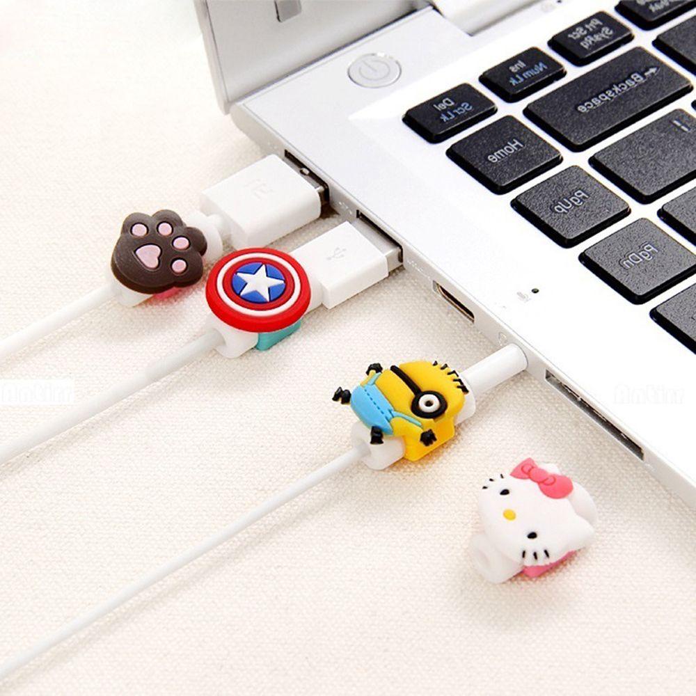 Dụng Cụ Quấn Bảo Vệ Dây Cáp Sạc USB / Tai Nghe Thiết Kế Hoạt Hình Thanh Lịch