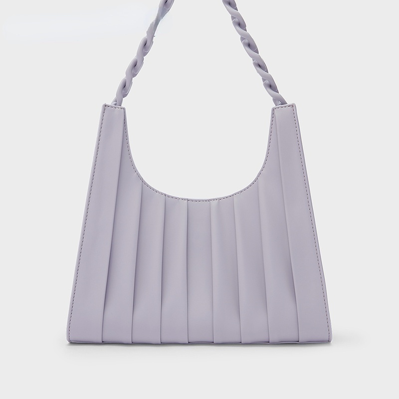 Charles and KEITH CK2-20781478 Túi Xách Dây Xích Xếp Ly