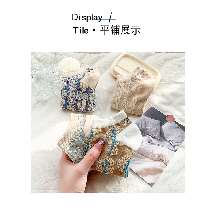 [Hàng Có Sẵn] Vớ Cổ Thuyền Thoáng Khí Phong Cách Nhật Bản Hàn Quốc Dễ Thương Dành Cho Nữ