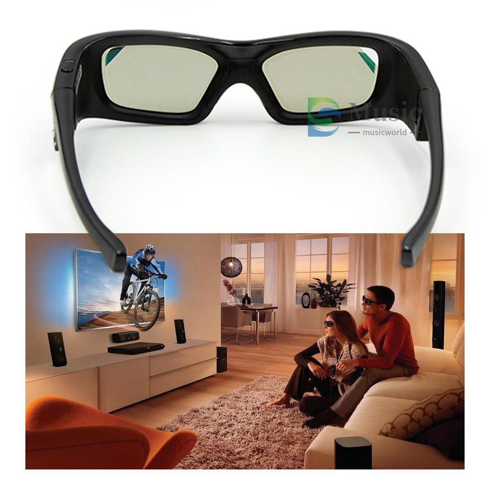 〖MUSIC〗GL410 3D Glasses for Projector Full HD Active DLP Link for Optama Acer BenQ ViewSonic Sharp Dell DLP Link Projectors