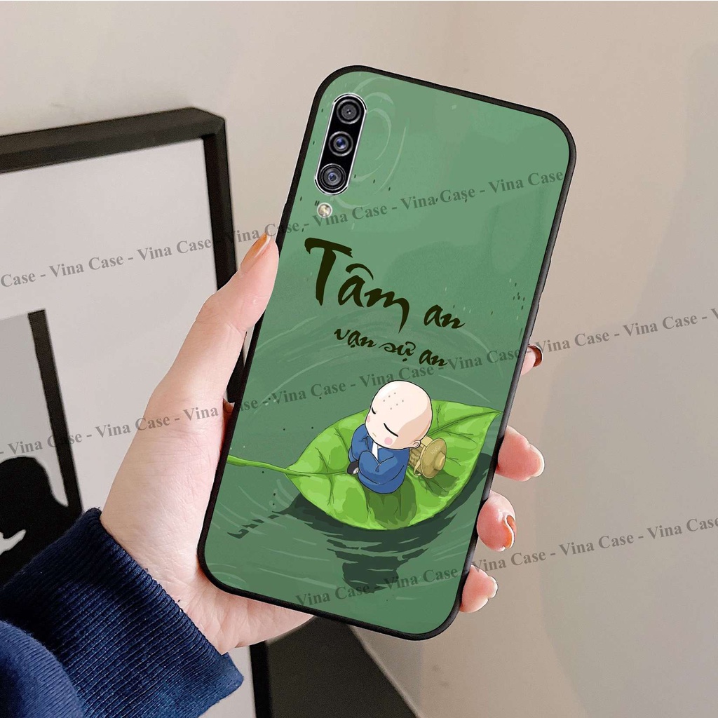 Ốp lưng kính cho Samsung A30s - A50 - A50s - A70 - A6 2018 - A7 2018 - A8 Plus - A9 2018 in hình Hoa Sen Tâm An