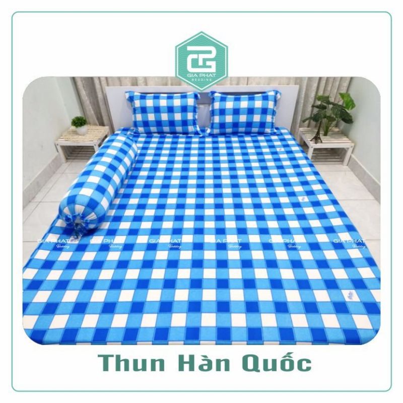 Bộ ga gối 1m6×2m Thun Lạnh Hàn Quốc 4 Món