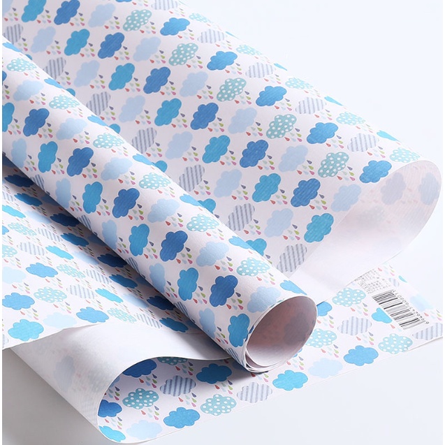 Giấy gói quà cao cấp  Đám Mây Cây Cối Thỏ 75cmx52cm