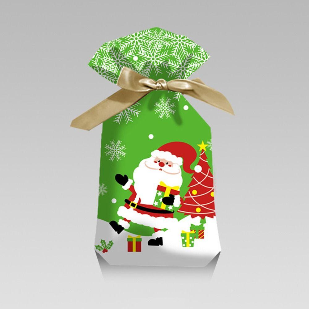 CONOPERY Bộ 50 Túi Nhựa Đựng Kẹo Họa Tiết Giáng Sinh Dễ Thương