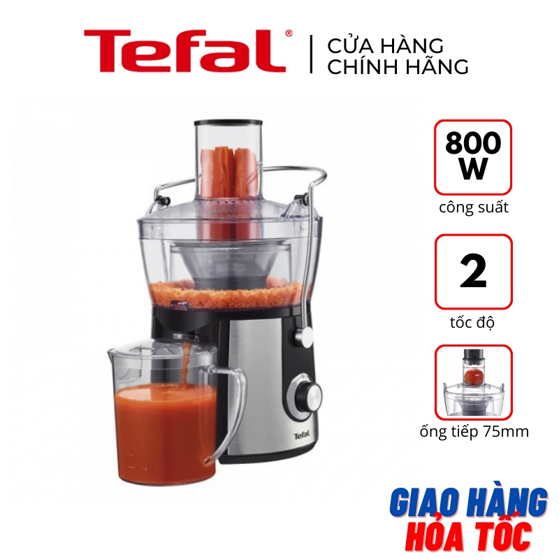 Máy ép trái cây ly tâm 0.8L Tefal ZE550D38 800W - Hàng chính hãng