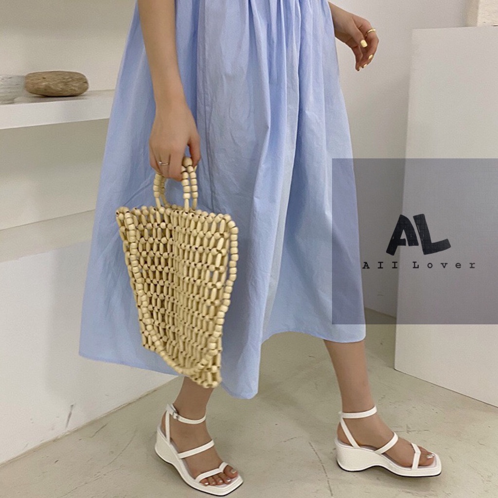 SANDAL NỮ ALI LOVER - GIÀY XUỒNG NỮ QUAI MẢNH - SANDAL ĐẾ BẰNG THỜI TRANG - GIÀY NỮ QUAI KẸP MŨI VUÔNG 9 PHÂN - AS220202