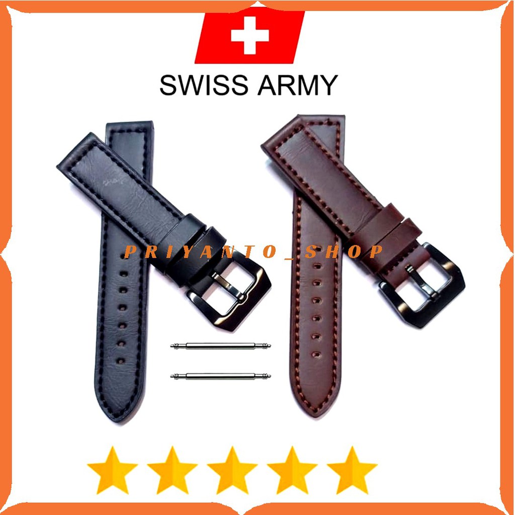 Swiss Army Dây Da Đồng Hồ Đeo Tay 20 22 24mm Kiểu Quân Đội Cá Tính