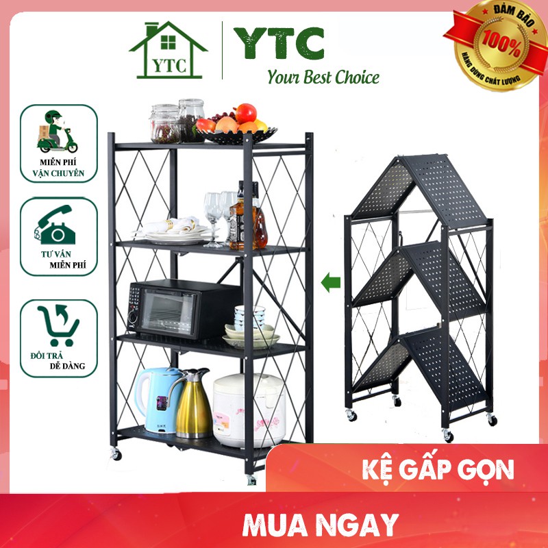 Kệ Bếp Gấp Gọn, Kệ Lò Vi Sóng Thế Kệ Mới Nhất (PBGG) (FREESHIP)