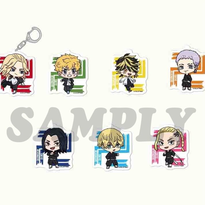 ( Mica trong acrylic ) Móc khóa TOKYO REVENGERS Kịch Trường Của Takemichi ver TOKYO MANJI VUÔNG anime chibi