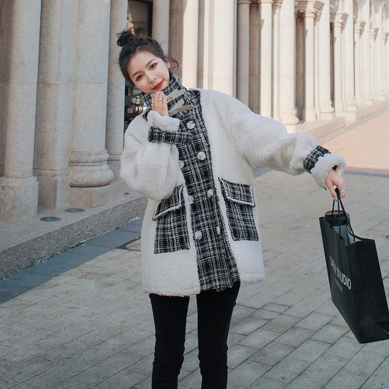 Áo khoác dạ lông mix đồ cực xinh