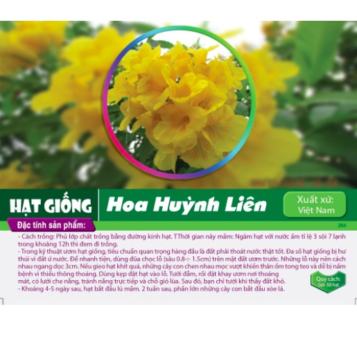 Hạt giống hoa Huỳnh Liên/ Hoàng Yến/ Chuông Vàng - Gói  0.4gr