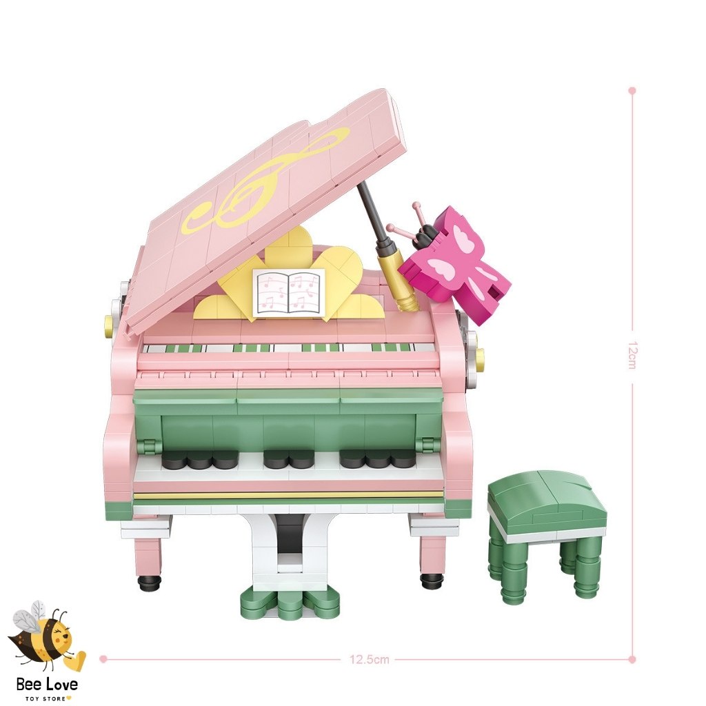 Đồ chơi lắp ráp cho bé Nhạc cụ Đàn Piano, Bộ xếp hình độc đáo giúp bé tập trung trí tuệ thông minh kiên nhẫn