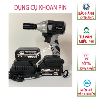 Máy Khoan Pin-Siết Bulong Hitachi 3 chức năng mở bulong khoan và bắn vít,hàng loại 1 lõi đồng không chổi than