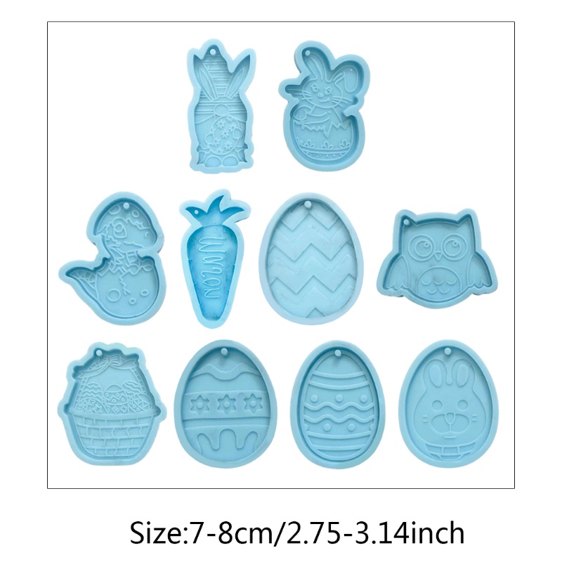 Khuôn Làm Móc Khóa Bằng Nhựa Silicone Hình Thỏ / Khủng Long / Cú Mèo / Cà Rốt Sáng Tạo DIY