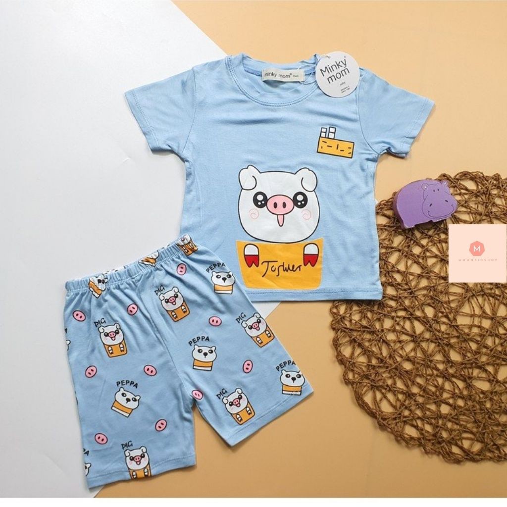 Bộ Cộc Tay Cho Bé️ ️️🎽Cotton 100%️️🎽 Họa tiết CHANNEL cực kì dễ thương dành cho bé trai,bé gái từ 6-18kg