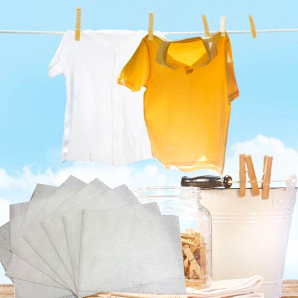 20/50/100 miếng hấp thụ để chống lem màu khi giặt. Không nhuộm 100 miếng vải nhuộm