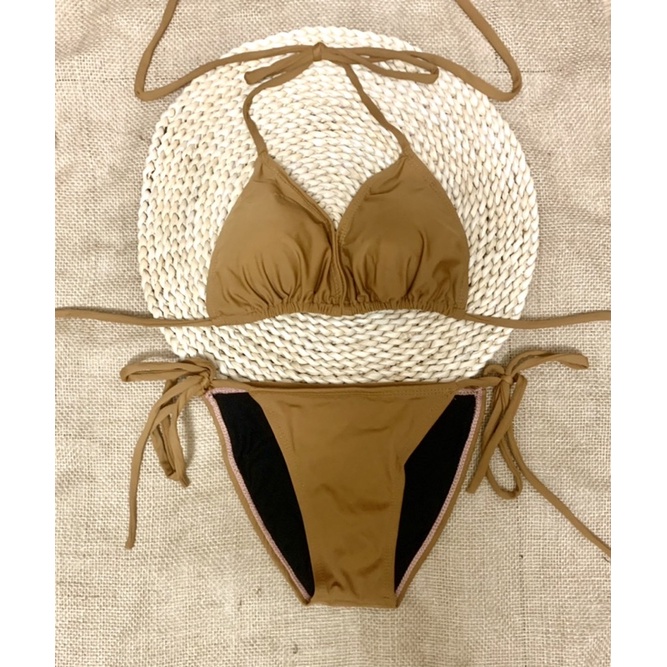 Bikini 2 mảnh màu nâu tây cực chất kèm ảnh thật