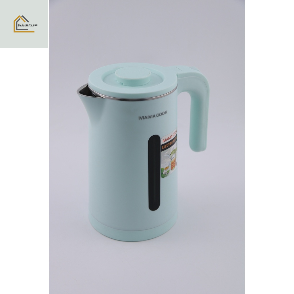 Ấm siêu tốc , Bình đun siêu tốc inox 2 lớp MAMA COOK ST185 1.8L hàng chính hãng đế đúc bảo hành 6 tháng