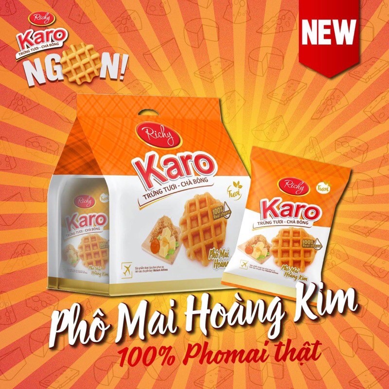 [Q.3] QUẬN 3 [HỎA TỐC] [RẺ NHẤT SHOPEE] MỘT TÚI BÁNH KARO TRỨNG CHÀ BÔNG TƯƠI PHƠ MAI HOÀNG KIM RICHY LOẠI DATE MỚI NHẤT