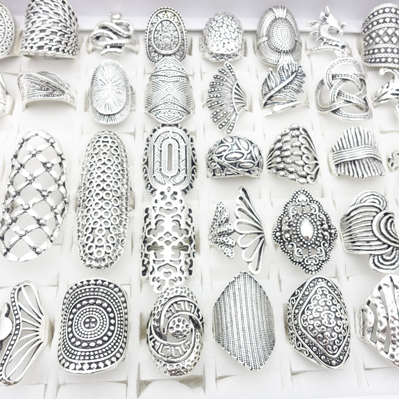 Bán Sỉ Set 20 Nhẫn Mạ Bạc Hình Hang Động Hoa Đẹp Mắt Thời Trang Làm Quà Tặng Giáng Sinh Cho Nữ