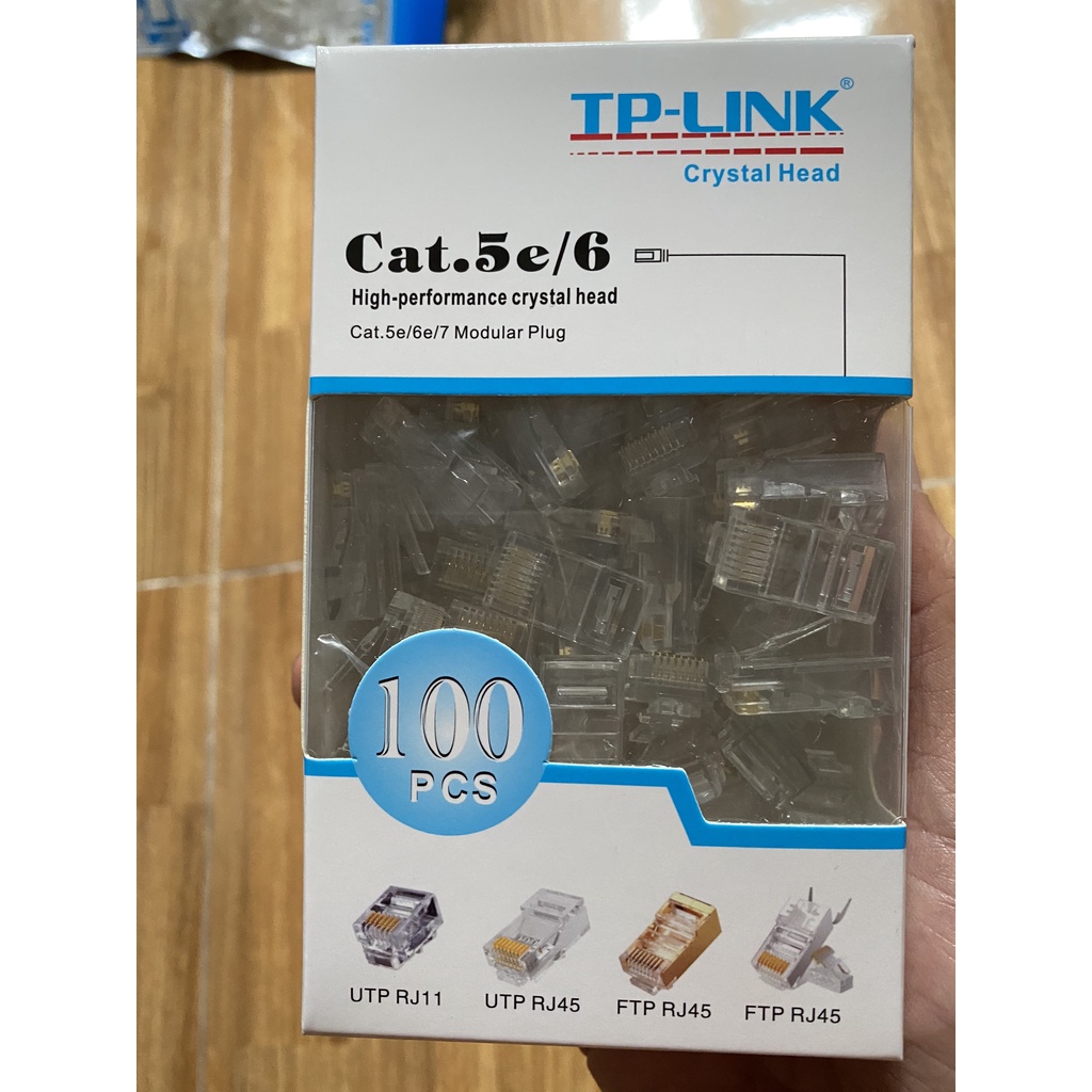 Đầu mạng (Hạt mạng) RJ45 dùng cho cat5 Cat6 Tp-link