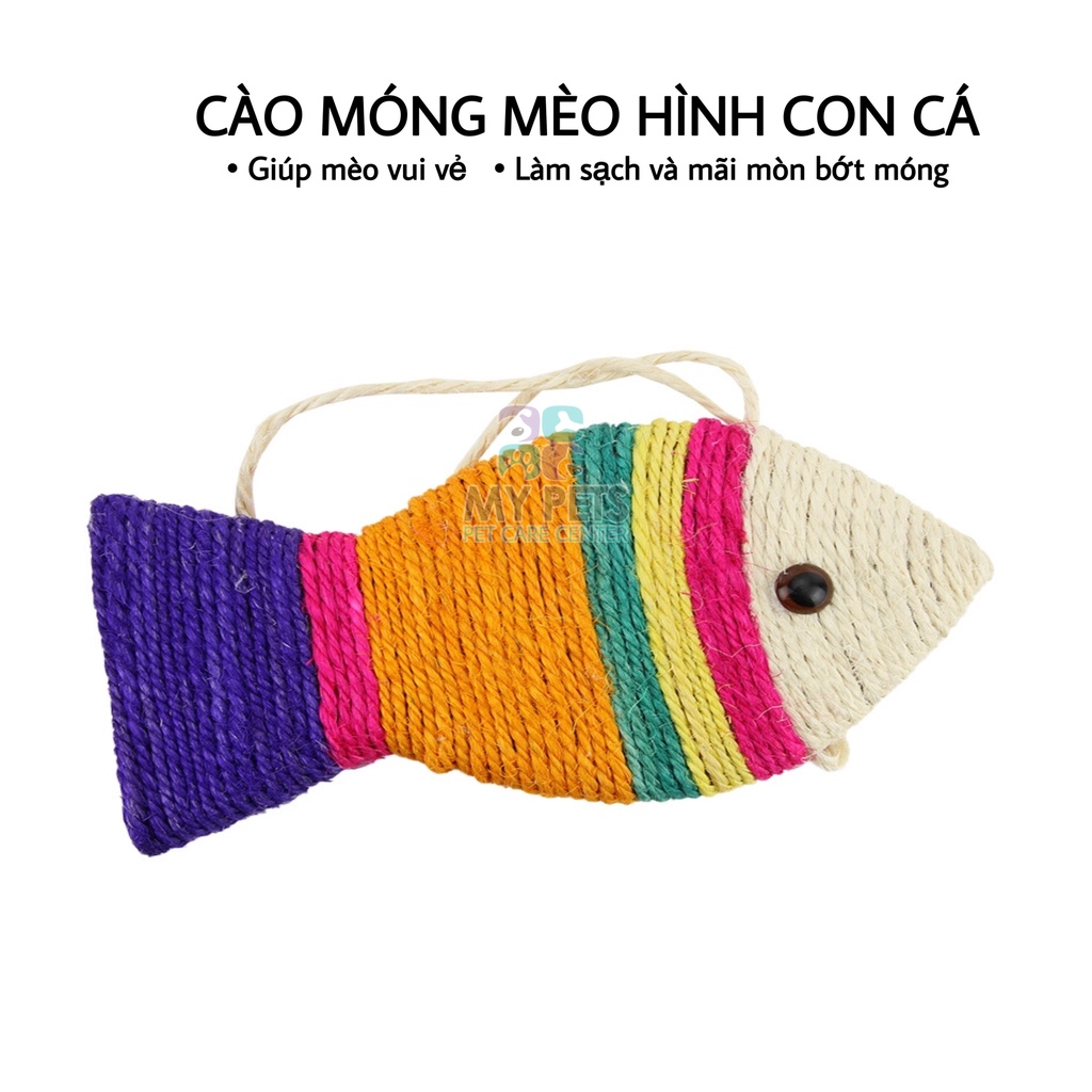 Cá cào móng cỡ lớn cho mèo cỡ 39x17cm - Đồ chơi bàn cào móng cỡ nhỏ hình con cá