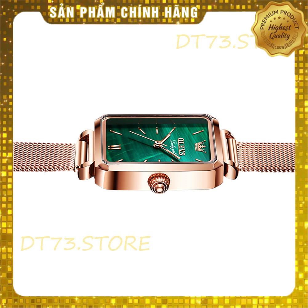 Đồng Hồ OLEVS 6624 Dây Da/Thép Không Gỉ Mặt Vuông chống vô nước Trẻ trung Thời Trang Cho Nữ